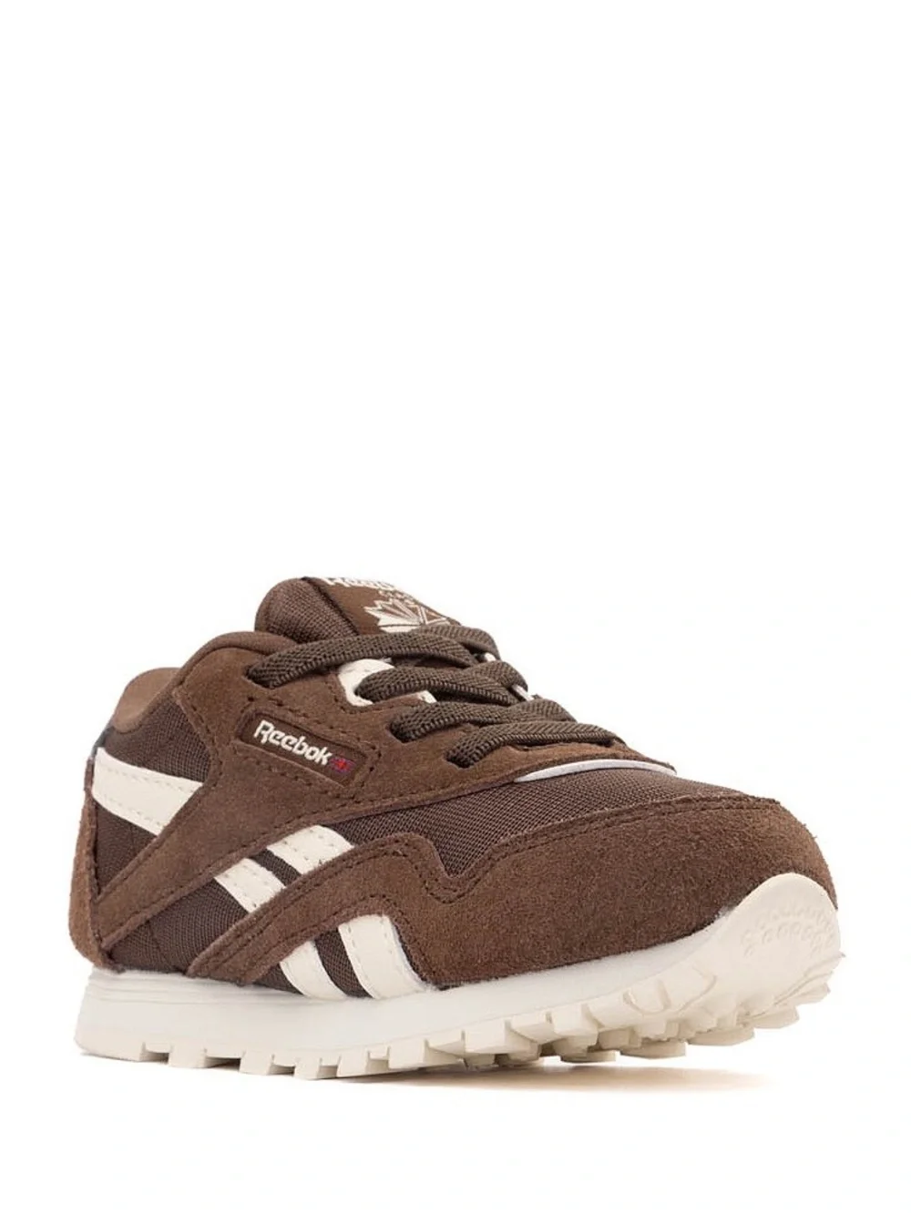 Reebok Baby Classic Athletic Shoes Brown Cream Suede Low Top Sneaker in Box Sz 4
